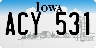 IA license plate ACY531