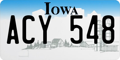 IA license plate ACY548