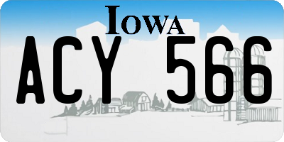 IA license plate ACY566