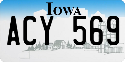 IA license plate ACY569