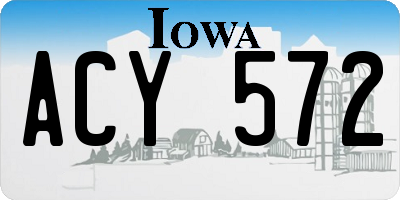 IA license plate ACY572