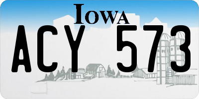 IA license plate ACY573
