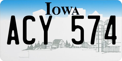 IA license plate ACY574