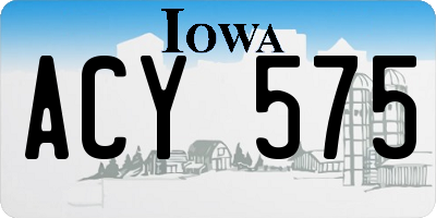 IA license plate ACY575