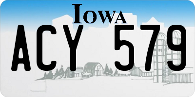 IA license plate ACY579