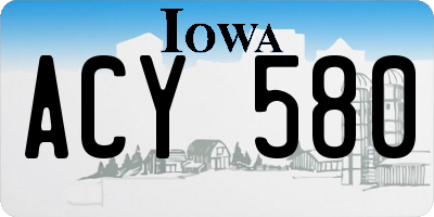 IA license plate ACY580