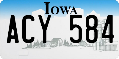 IA license plate ACY584