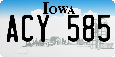 IA license plate ACY585