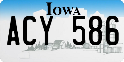 IA license plate ACY586