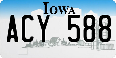 IA license plate ACY588