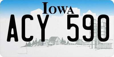 IA license plate ACY590