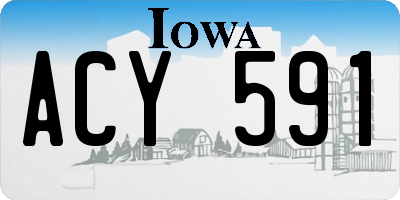 IA license plate ACY591