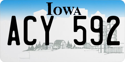 IA license plate ACY592