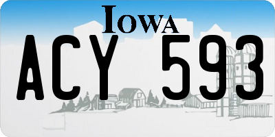 IA license plate ACY593