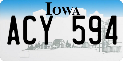 IA license plate ACY594
