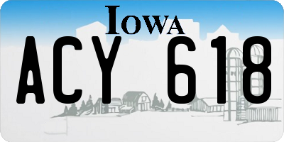 IA license plate ACY618