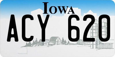 IA license plate ACY620