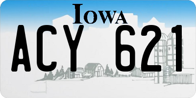 IA license plate ACY621