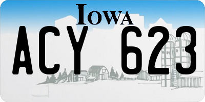 IA license plate ACY623