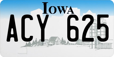 IA license plate ACY625
