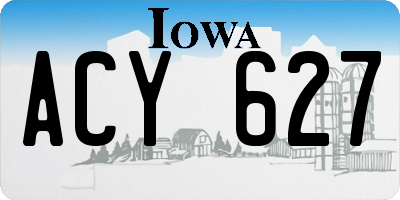 IA license plate ACY627