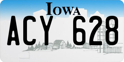 IA license plate ACY628