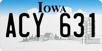 IA license plate ACY631