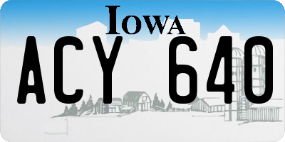 IA license plate ACY640