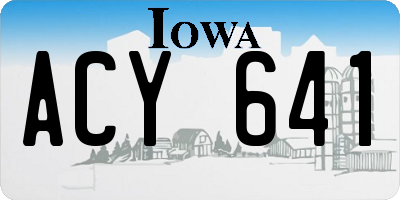 IA license plate ACY641