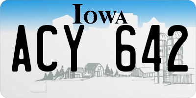 IA license plate ACY642
