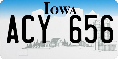 IA license plate ACY656