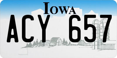 IA license plate ACY657