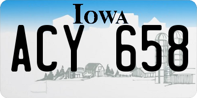 IA license plate ACY658