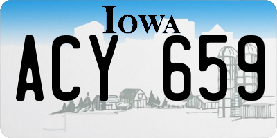 IA license plate ACY659