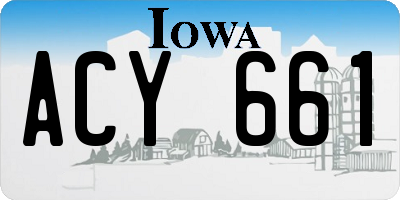 IA license plate ACY661