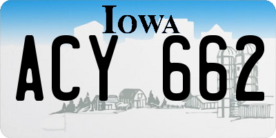 IA license plate ACY662