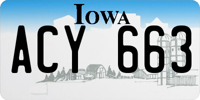 IA license plate ACY663