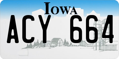 IA license plate ACY664
