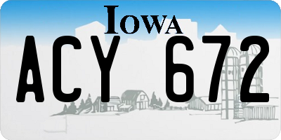 IA license plate ACY672
