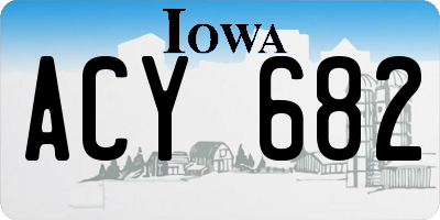 IA license plate ACY682