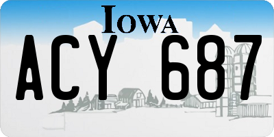 IA license plate ACY687