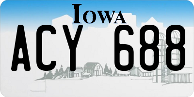 IA license plate ACY688