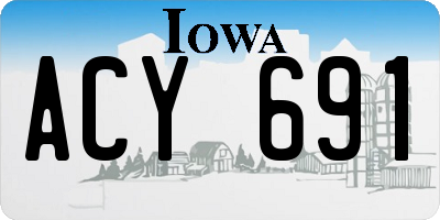 IA license plate ACY691