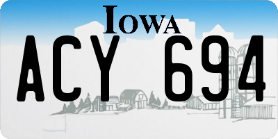 IA license plate ACY694