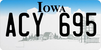 IA license plate ACY695