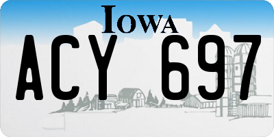 IA license plate ACY697