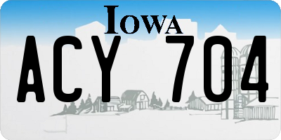IA license plate ACY704