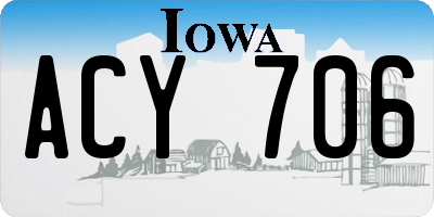 IA license plate ACY706