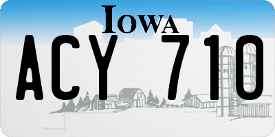IA license plate ACY710