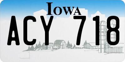 IA license plate ACY718